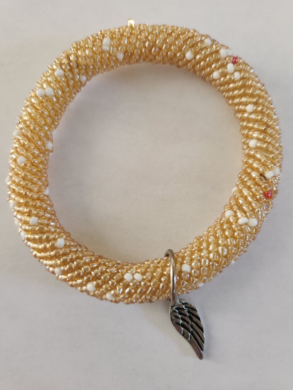 Malaika For Life Beaded Bracelet Seed Bead Rope Wing Charm Angel Meaning